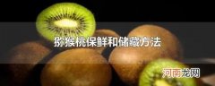 猕猴桃保鲜和储藏方法