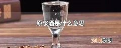 原浆酒是什么意思