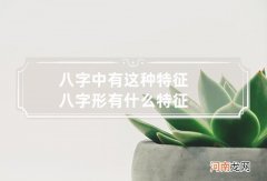 八字中有这种特征 八字形有什么特征
