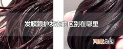 发膜跟护发素的区别在哪里