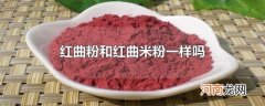 红曲粉和红曲米粉一样吗